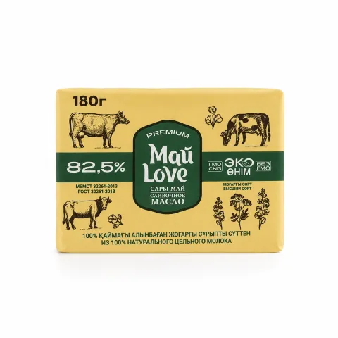 PREMIUM МАЙ LOVE сливочное масло 82,5%, 180 г