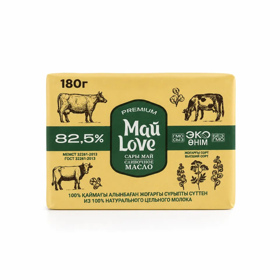 PREMIUM МАЙ LOVE сливочное масло 82,5%, 180 г