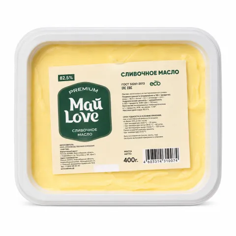 PREMIUM МАЙ LOVE сливочное масло 82,5%, 400 г