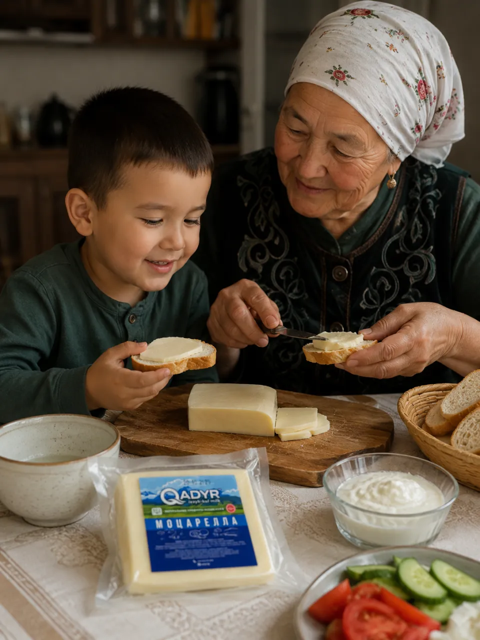 Сыр Моцарелла QADYR 45% 1 кг — фото 4